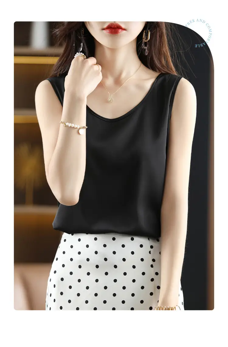 Women's Olive Green Sleeveless V-Neck Top — feature 84