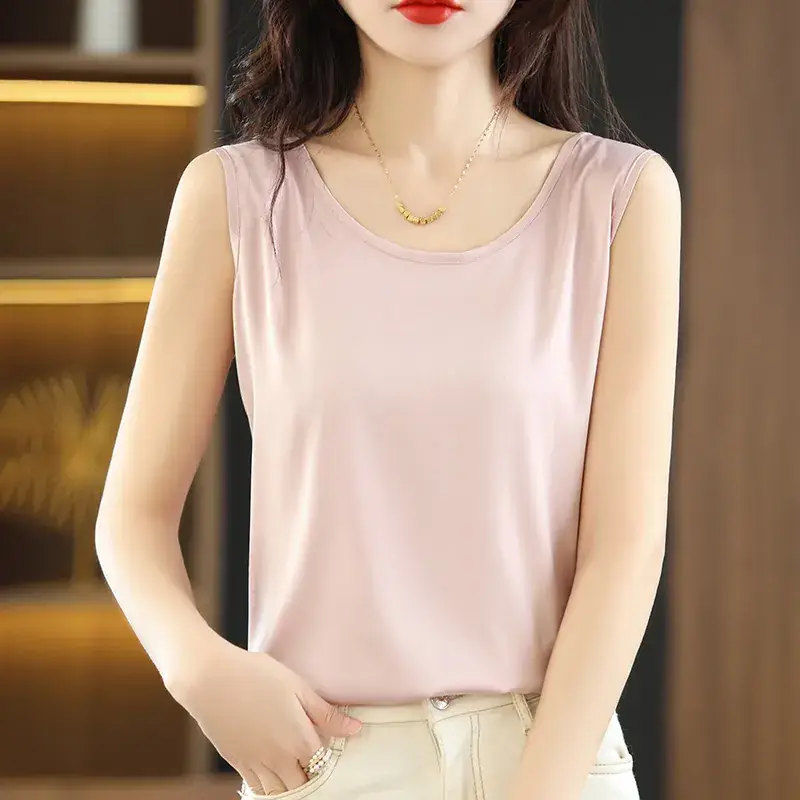 Women's Olive Green Sleeveless V-Neck Top - Image 6