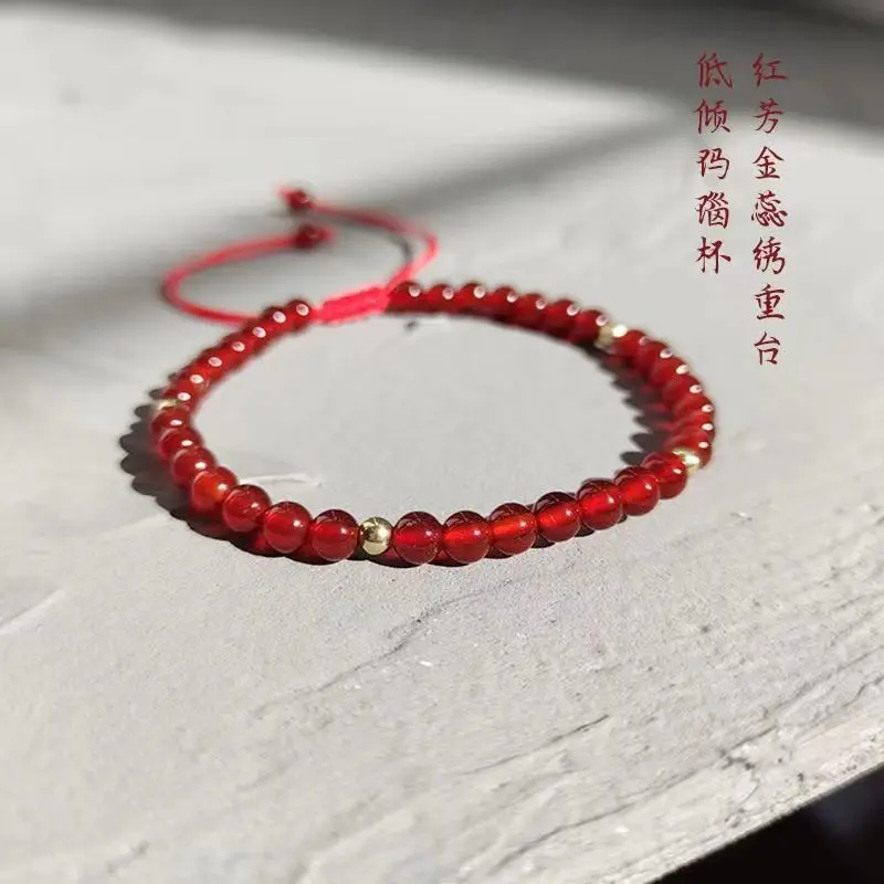 925 Silver Water Grass Agate Bracelet Women's Elegant Silver