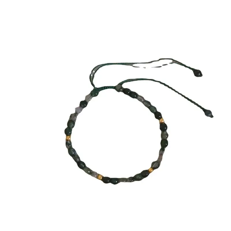 925 Silver Water Grass Agate Bracelet Women's Elegant Silver