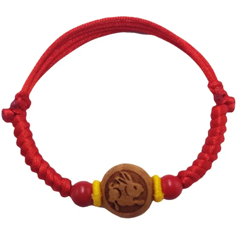 Red Wooden Zodiac Bracelet for Baby Baby Child Anti-Frightening - Image 17