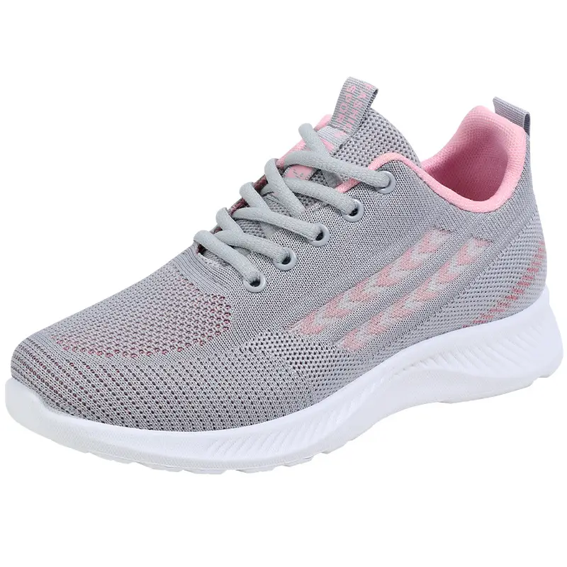 Women's Grey Pink Mesh Casual Shoes 2025 Spring Autumn - Image 9