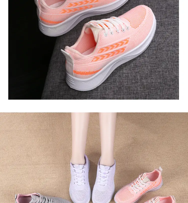 Women's Grey Pink Mesh Casual Shoes 2025 Spring Autumn โ feature 17