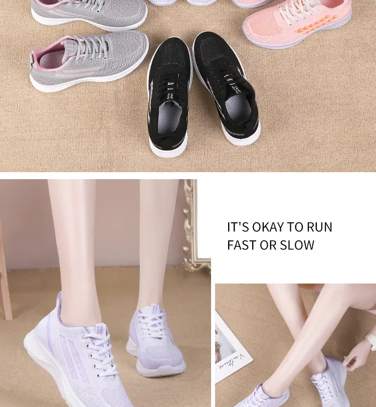 Women's Grey Pink Mesh Casual Shoes 2025 Spring Autumn โ feature 18