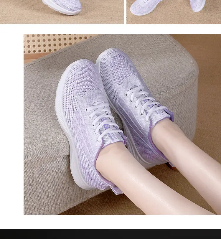 Women's Grey Pink Mesh Casual Shoes 2025 Spring Autumn โ feature 19