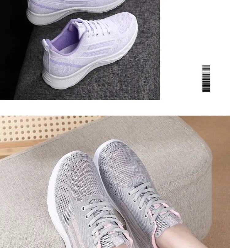 Women's Grey Pink Mesh Casual Shoes 2025 Spring Autumn โ feature 21
