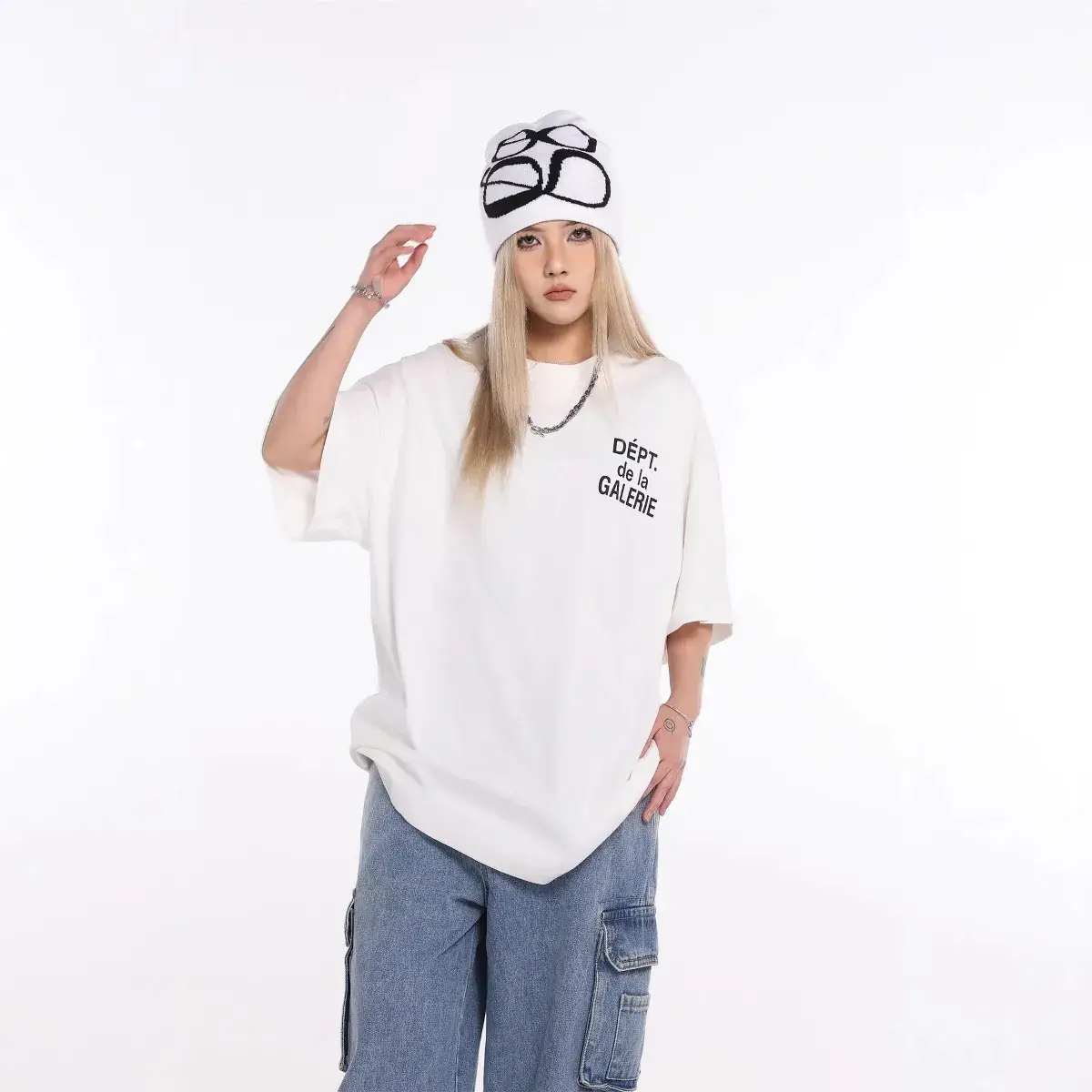 Ftf Basic Letter Printed T-Shirt White Short Sleeve