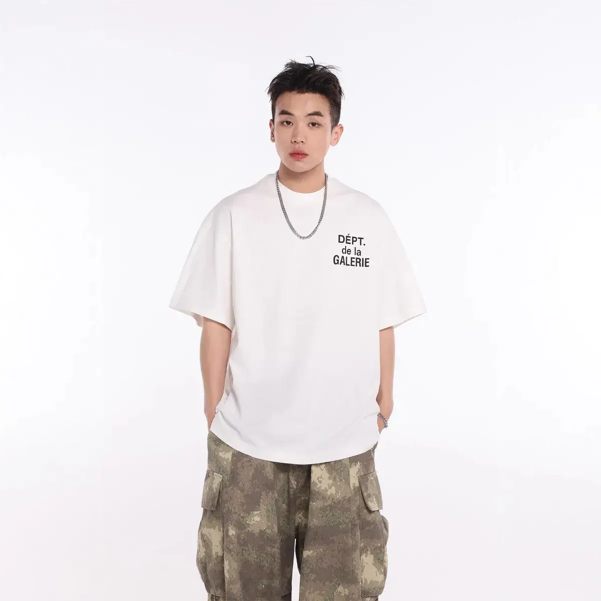 Ftf Basic Letter Printed T-Shirt White Short Sleeve