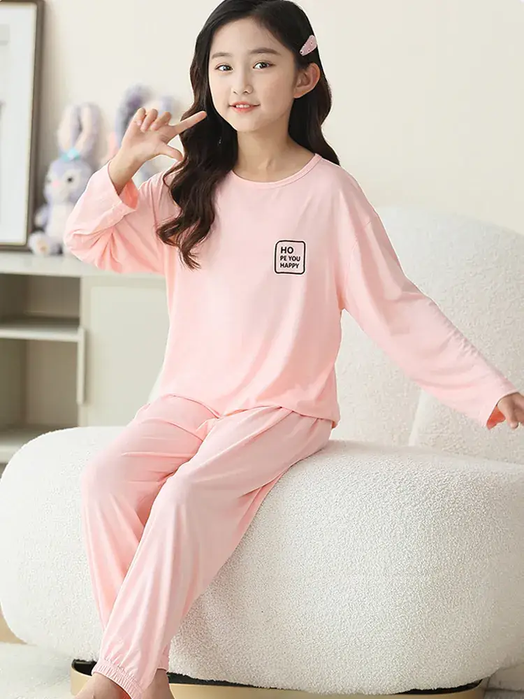 Boys Long Sleeve Sleepwear Set Blue White Large - Image 10