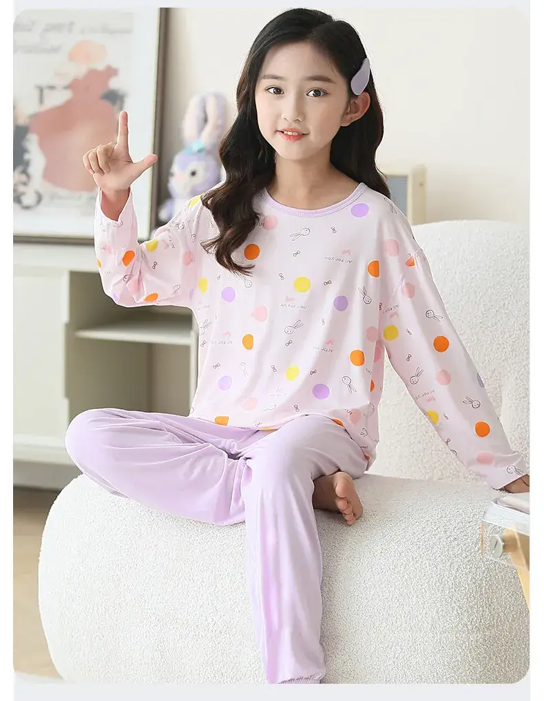 Boys Long Sleeve Sleepwear Set Blue White Large — feature 16