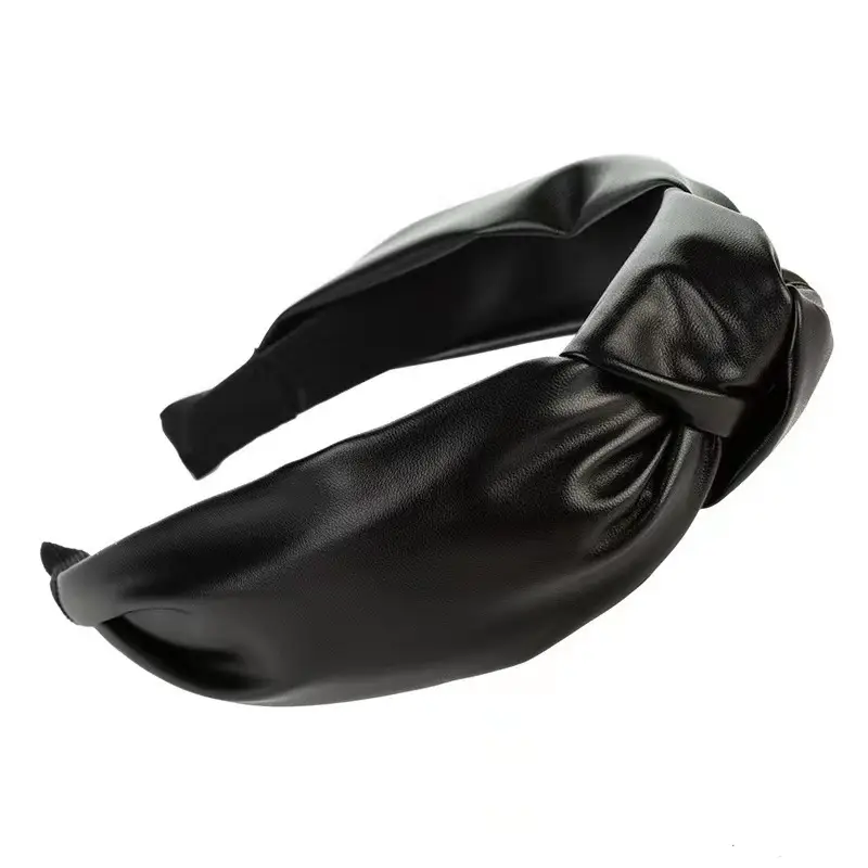 Brown Leather Cross-Border Headband for Women — feature 4