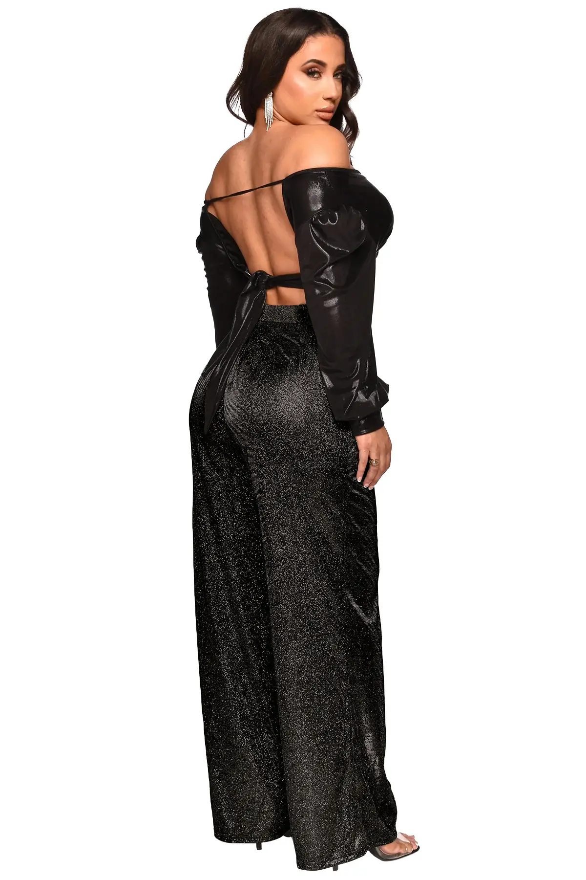 2023 Black Sequin High Waist Women's Party Pants — feature 10