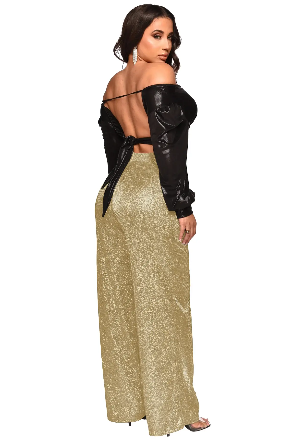 2023 Black Sequin High Waist Women's Party Pants — feature 12