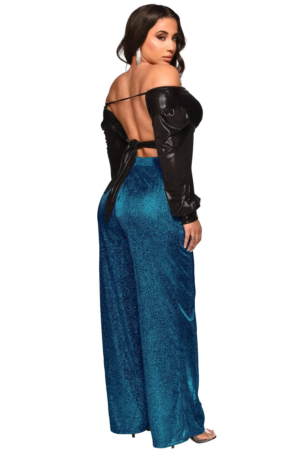 2023 Black Sequin High Waist Women's Party Pants — feature 14