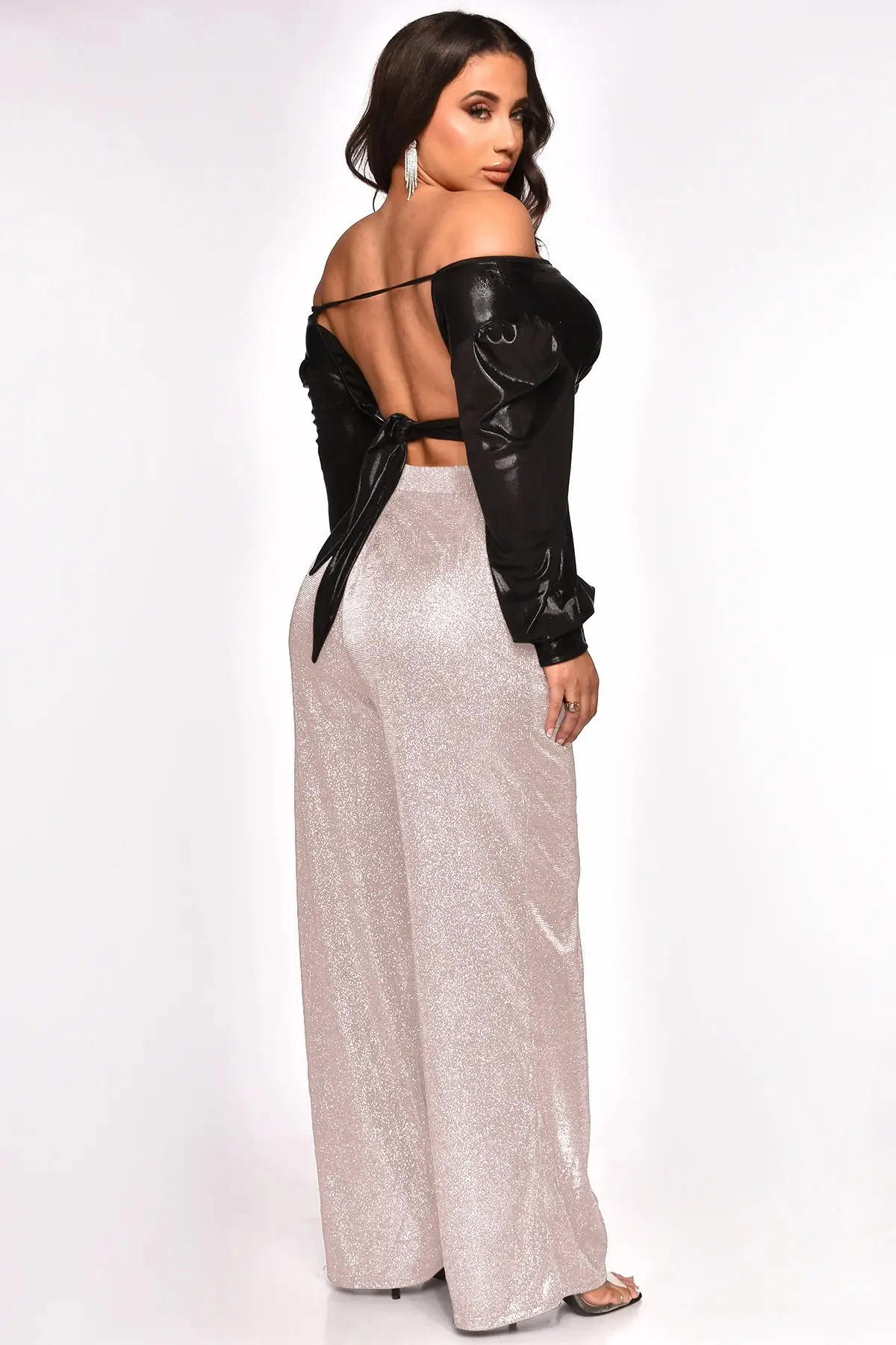 2023 Black Sequin High Waist Women's Party Pants — feature 16