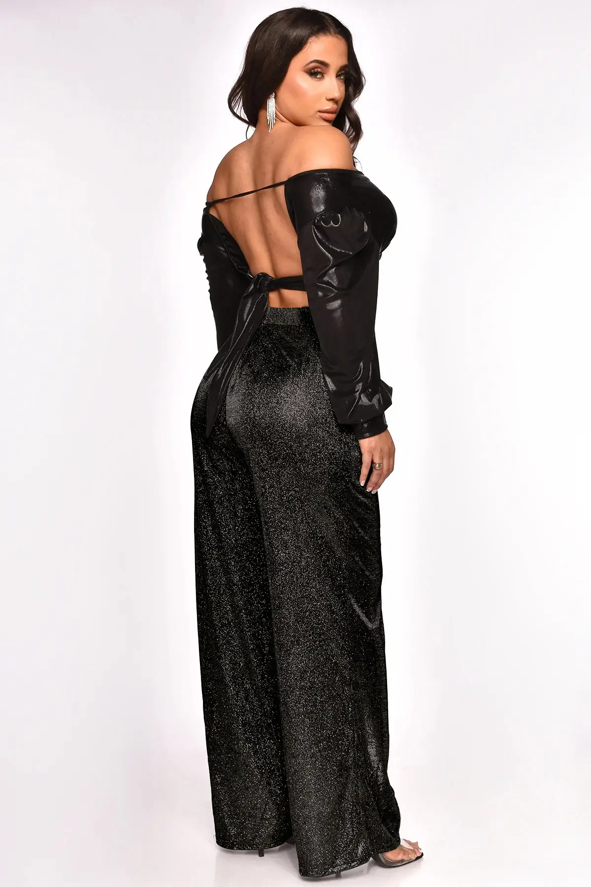 2023 Black Sequin High Waist Women's Party Pants — feature 18