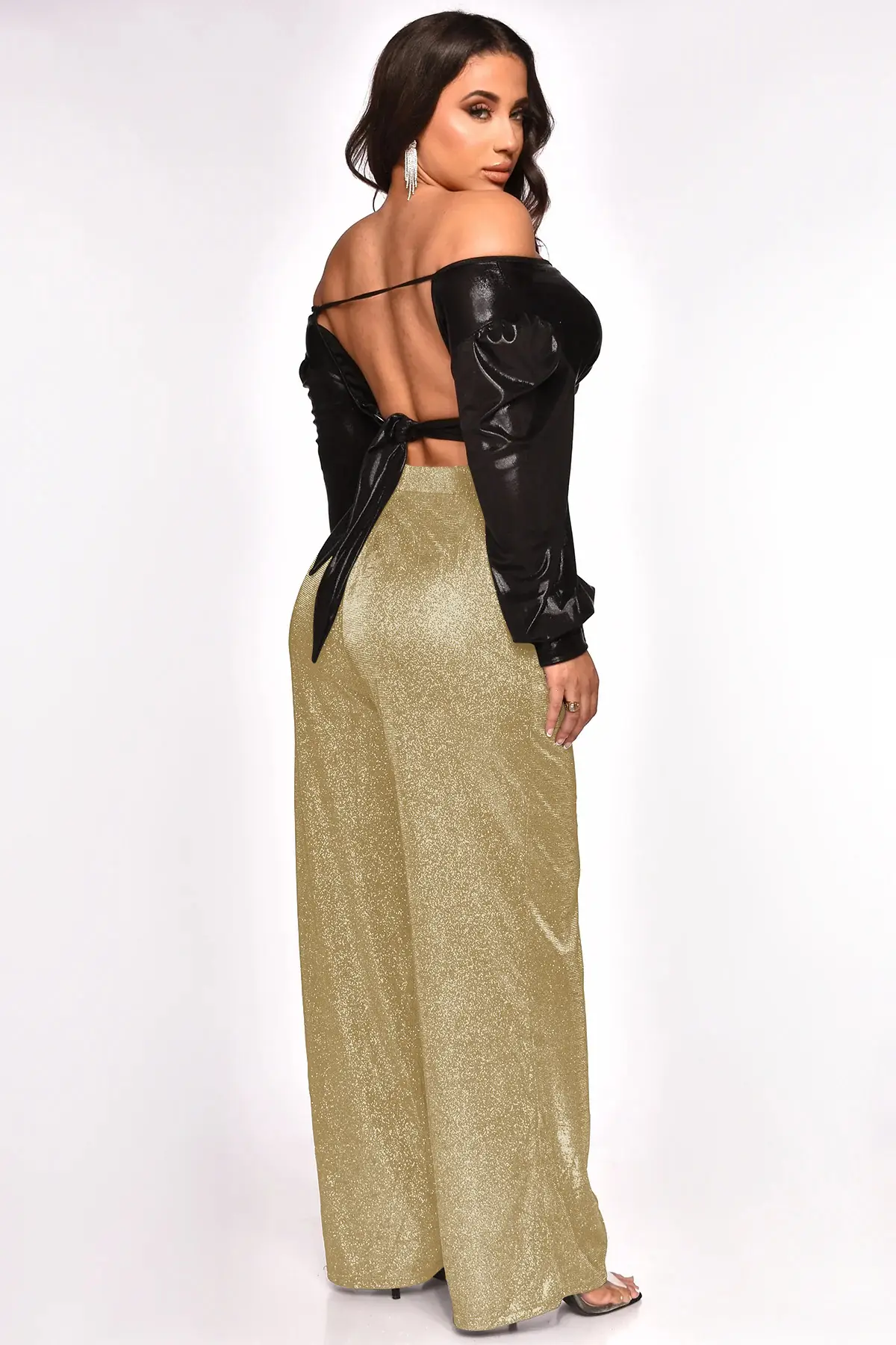 2023 Black Sequin High Waist Women's Party Pants — feature 20