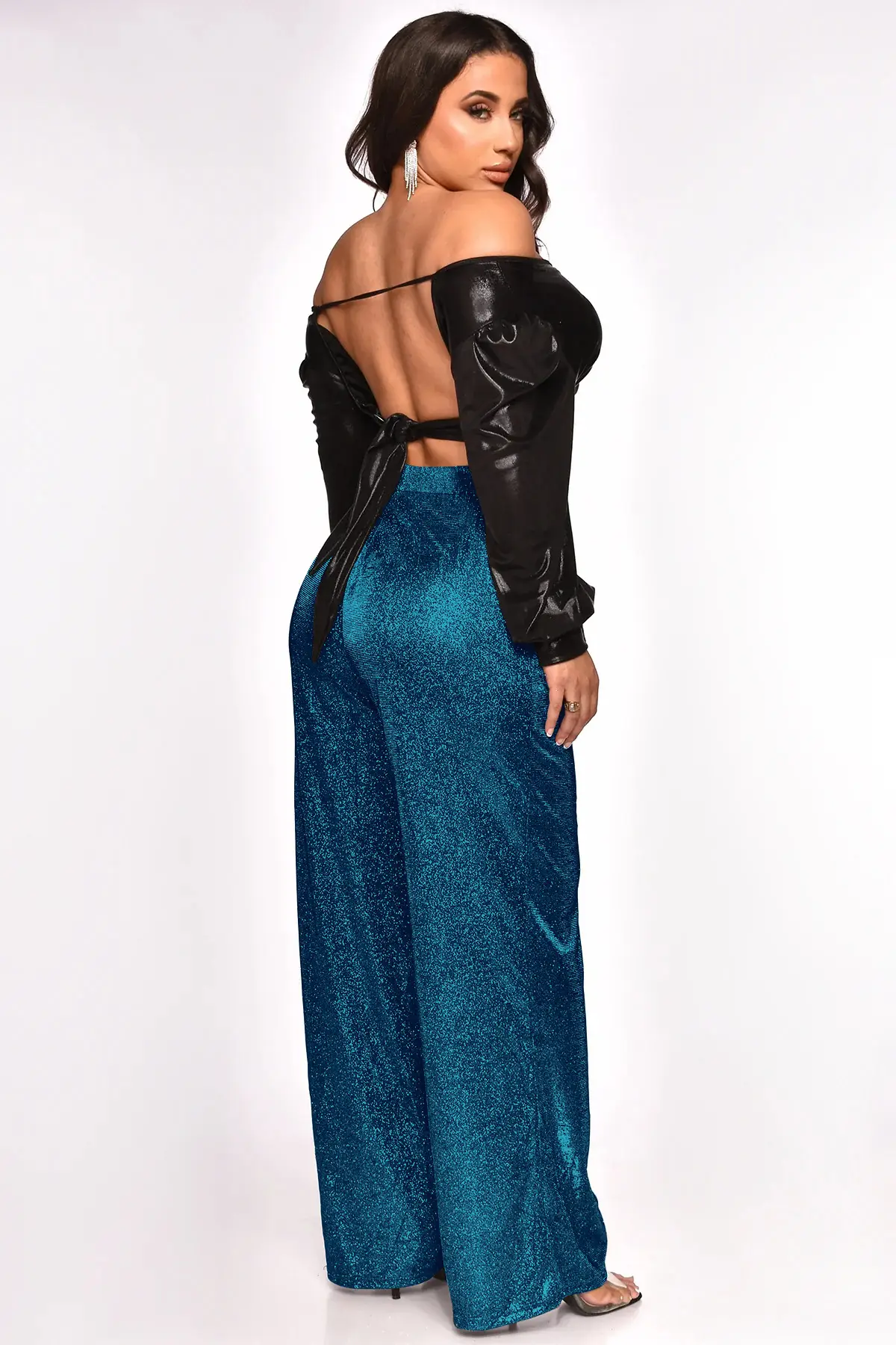 2023 Black Sequin High Waist Women's Party Pants — feature 22