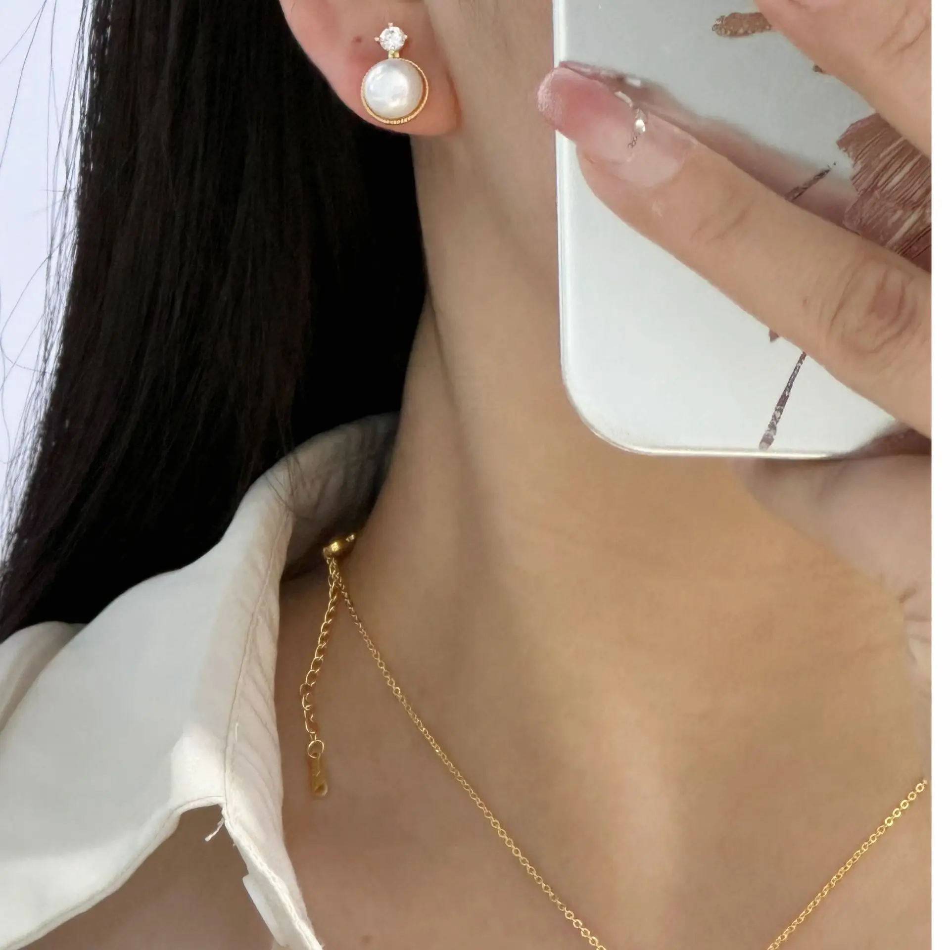 Xiaohongshu Hot Selling Pearl Stud Earrings Set - Image 10