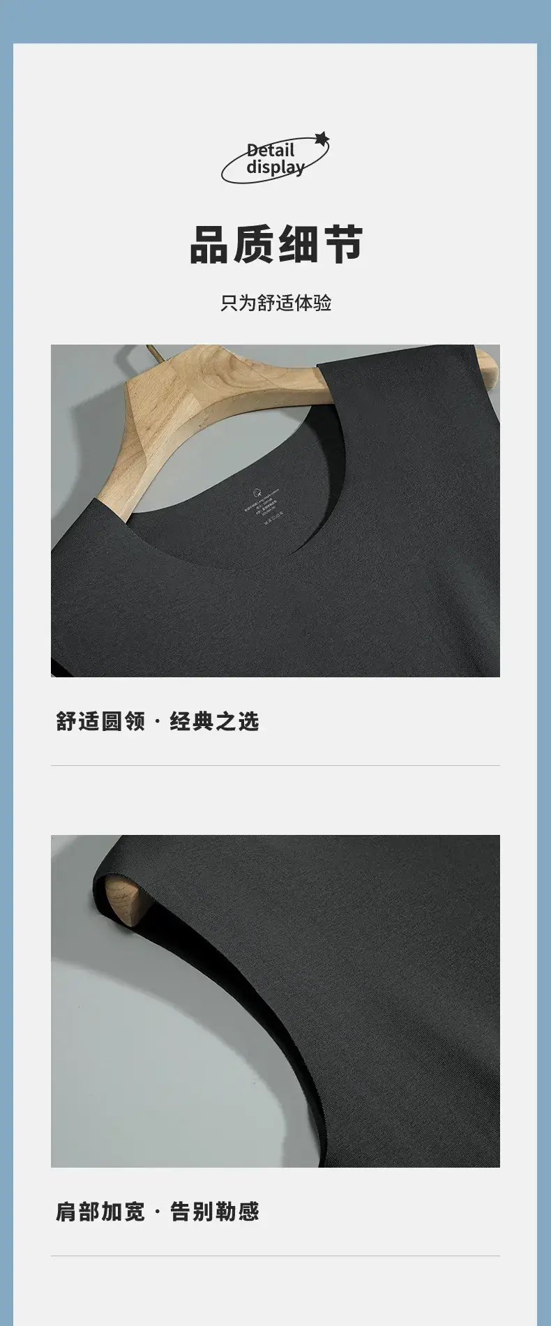 Men's Grey Traceless Cotton Vest Sweat Lining Running Fitness — feature 12