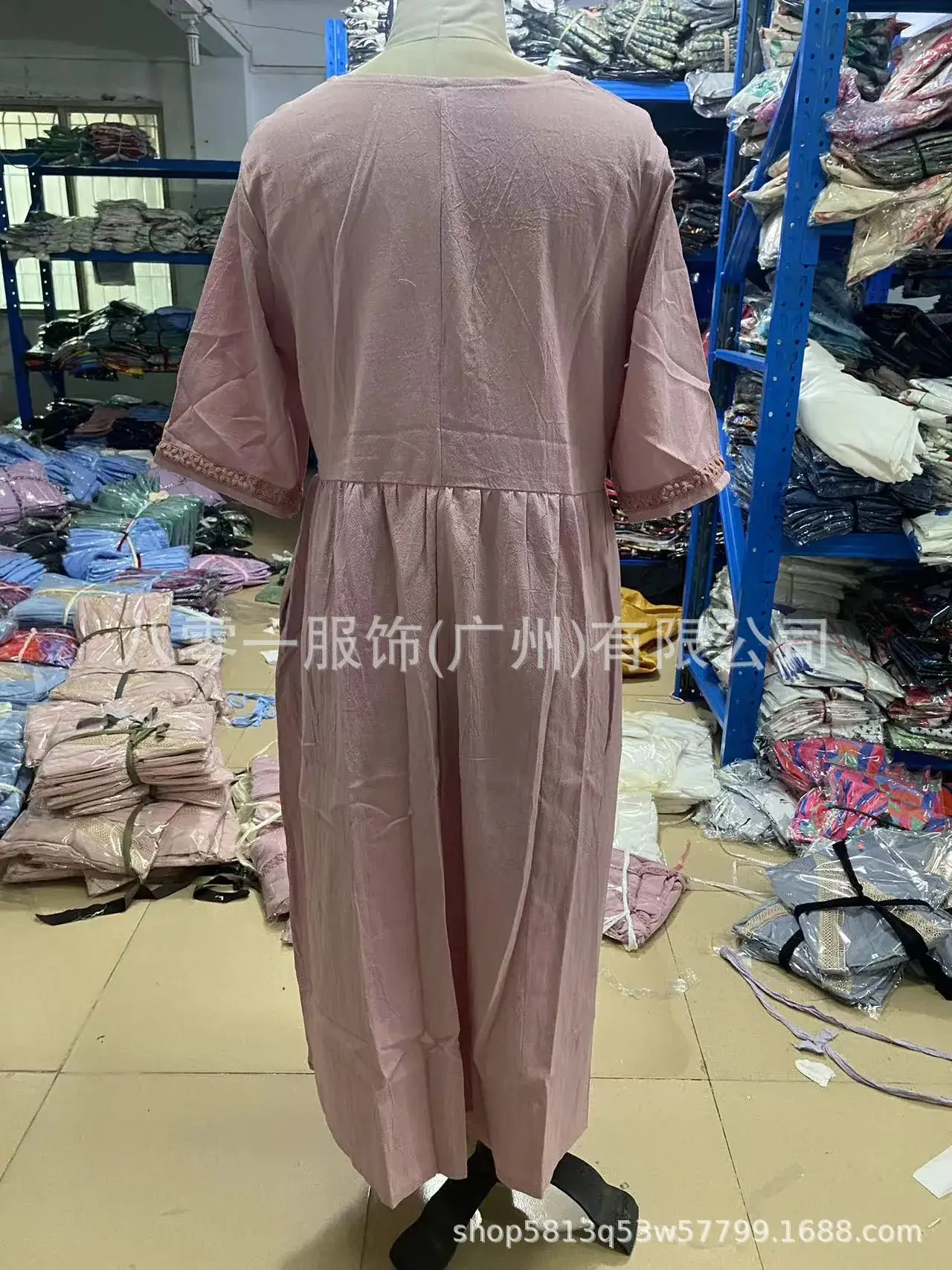 Light Blue V-Neck Lace Dress for Women — feature 3
