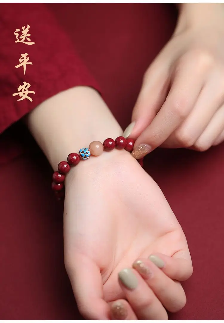 Cinnabar Ashore Lotus Bracelet 96% Gold Finish — feature 9