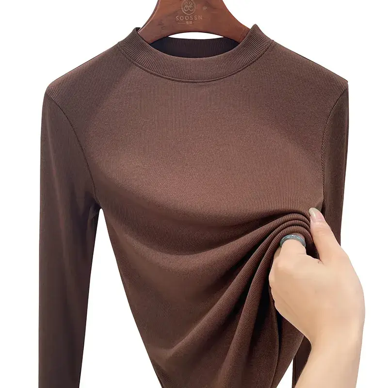 Women Half Turtleneck Shirt Modal Summer Autumn Breathable