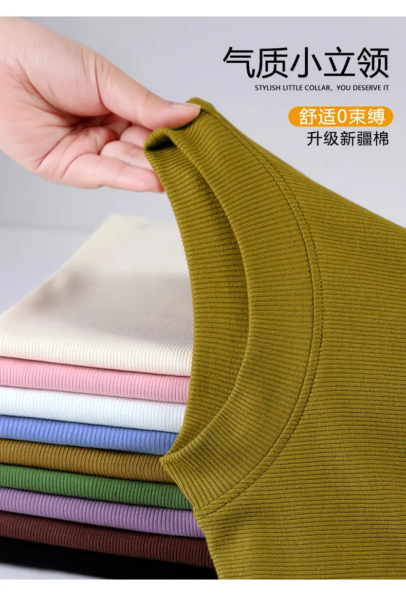 Women Half Turtleneck Shirt Modal Summer Autumn Breathable — feature 13