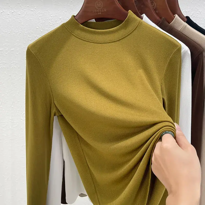 Women Half Turtleneck Shirt Modal Summer Autumn Breathable