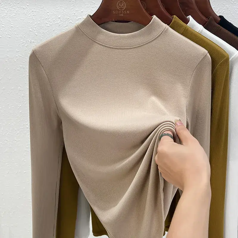 Women Half Turtleneck Shirt Modal Summer Autumn Breathable