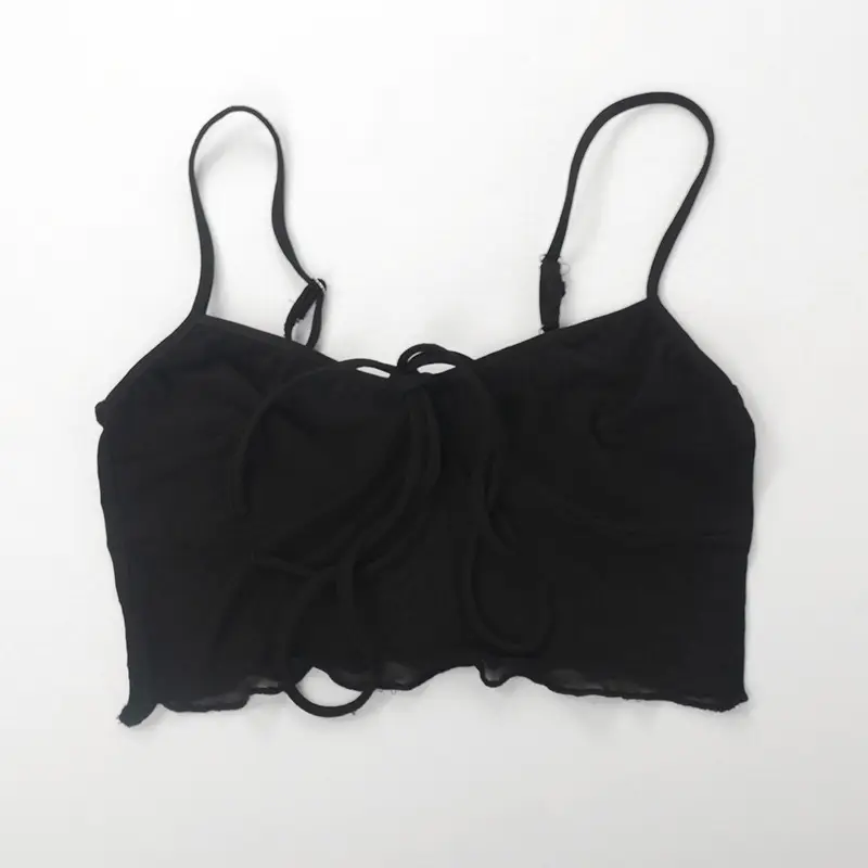 Black Mesh Tight Chest Bra for Women — feature 44