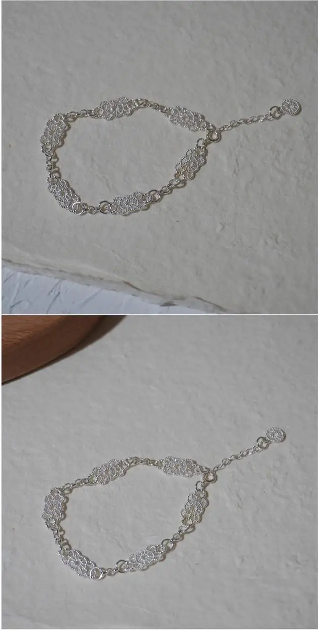 Silver Hollow Lace Sweet Fairy Bracelet for Women — feature 3
