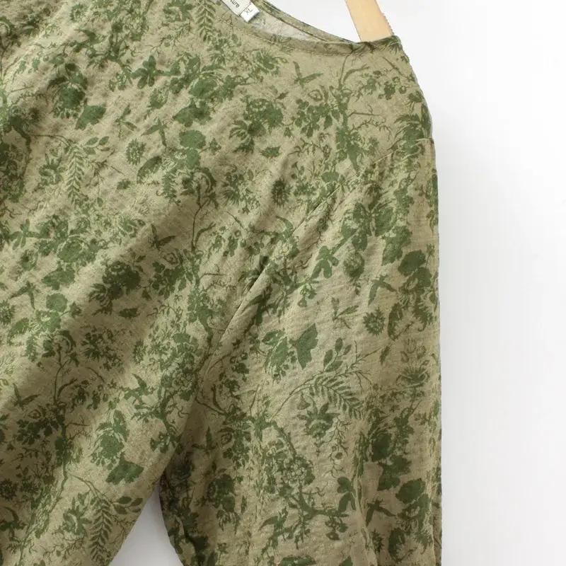 Women Floral T-Shirt Middle Sleeve Large 2023 Summer — feature 15