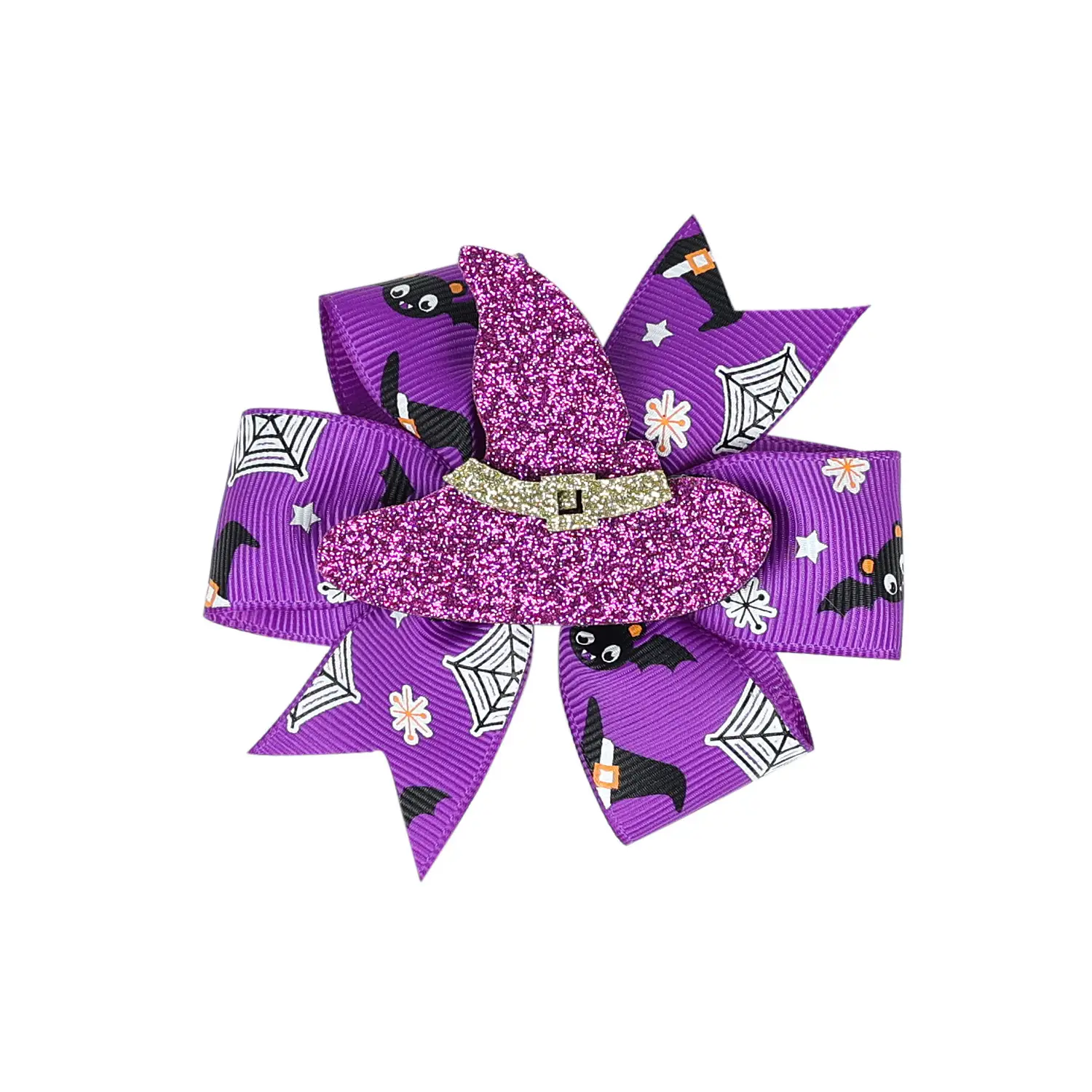 Halloween Bow Hairpins Pumpkin Head Witch Hat Clips - Image 4