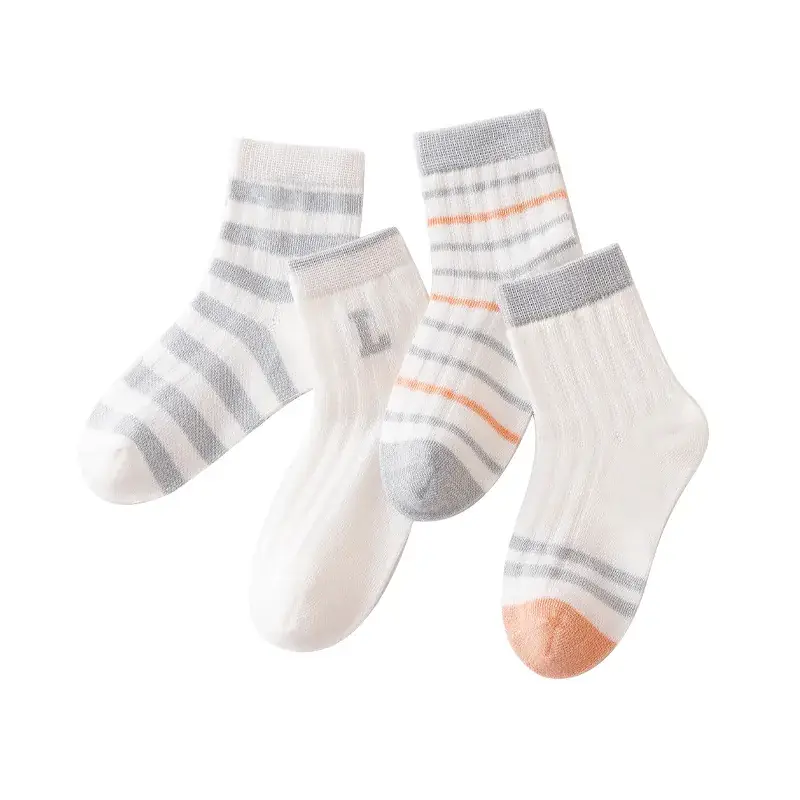Children Striped Mid-Tube Socks 2024 Summer