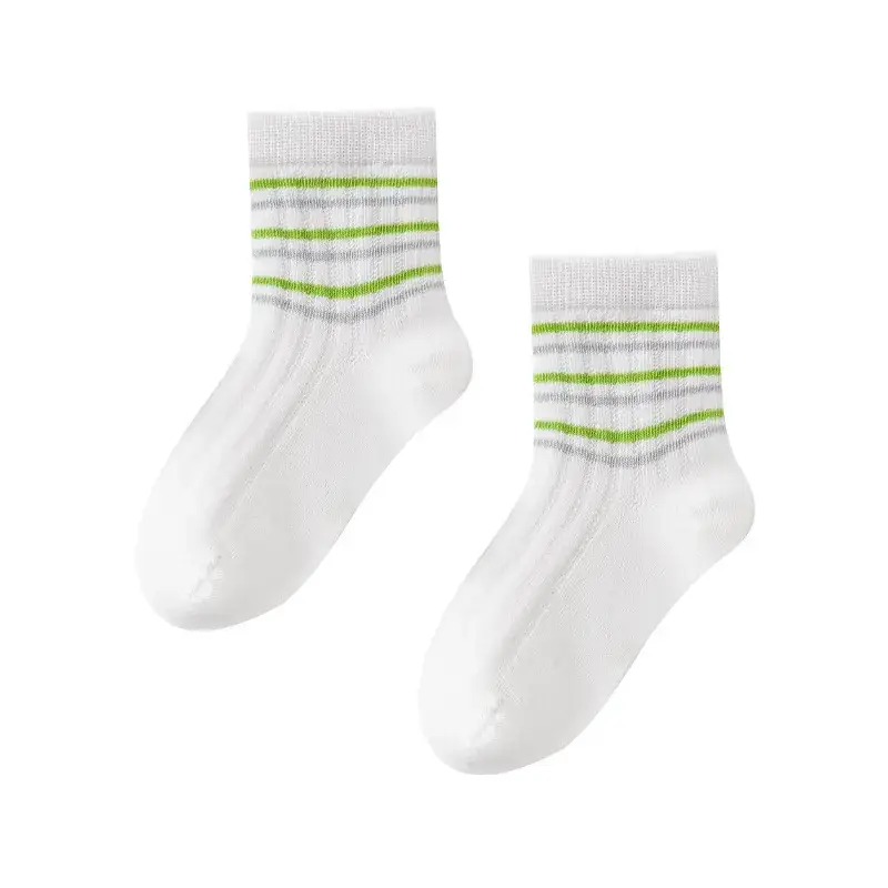 Children Striped Mid-Tube Socks 2024 Summer