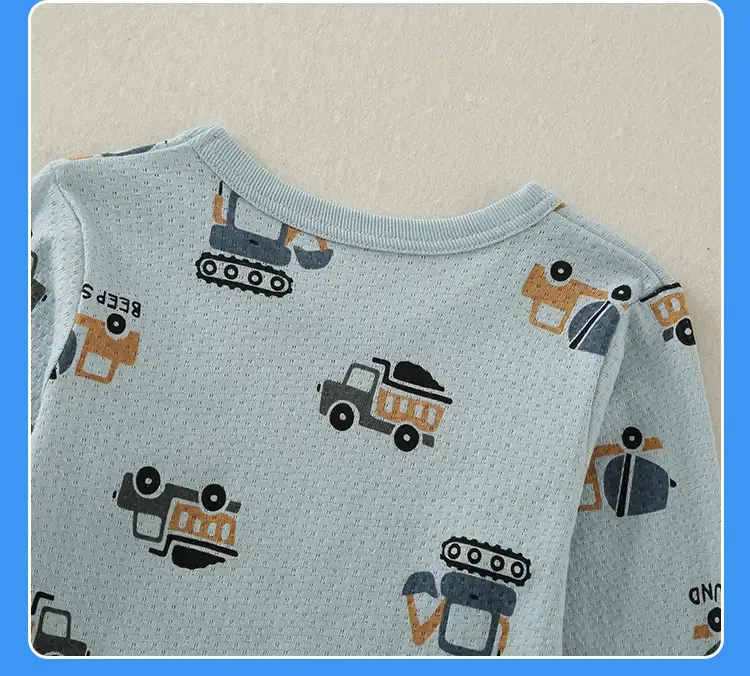 2023 Summer Baby T-Shirt White Sun Print Light Blue Patterned — feature 22
