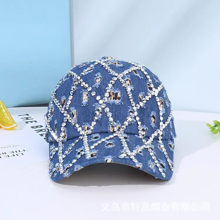 Personalized Cowboy Hat with Rhinestone & Ripped Design - Image 4