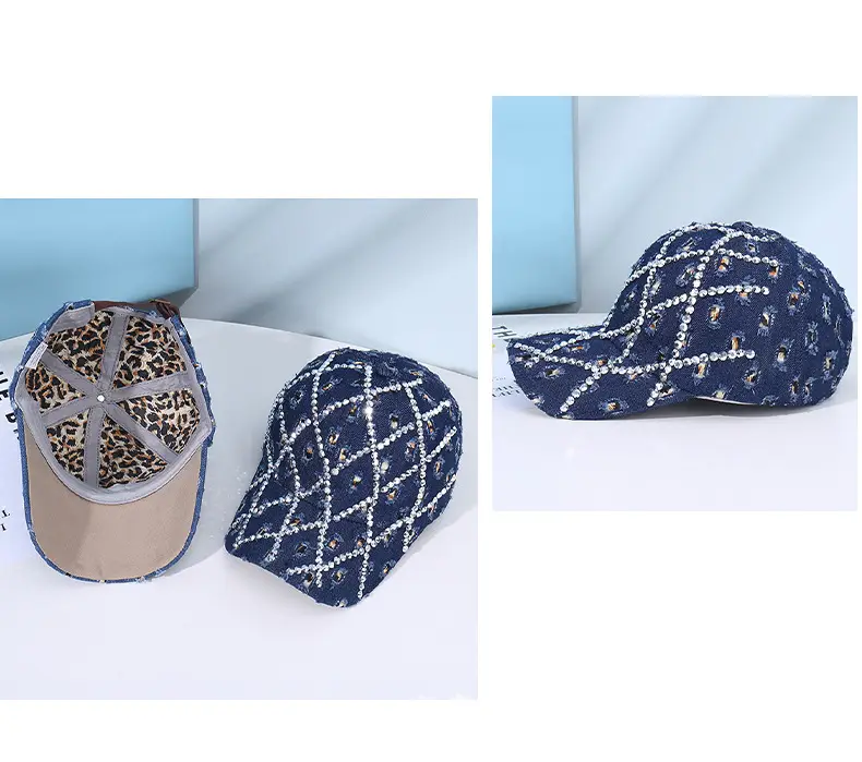 Personalized Cowboy Hat with Rhinestone & Ripped Design — feature 48