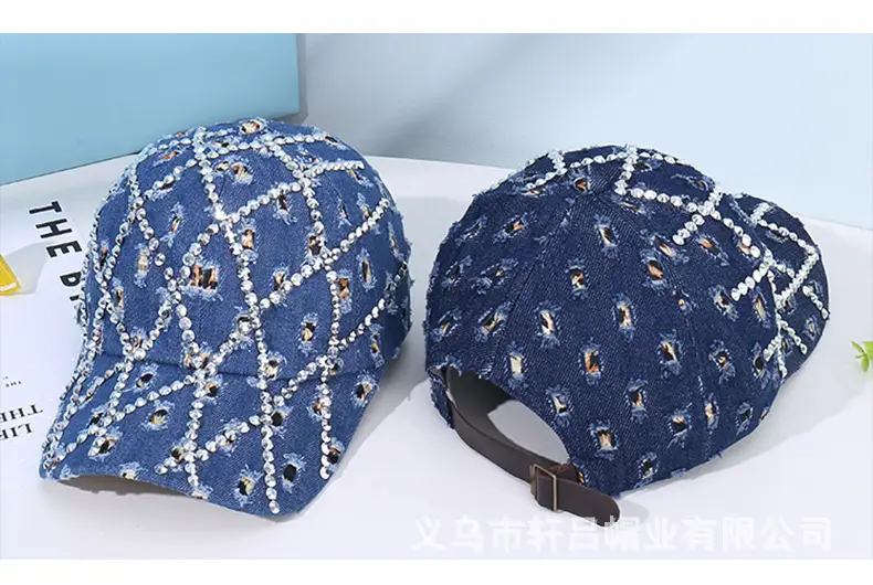 Personalized Cowboy Hat with Rhinestone & Ripped Design — feature 49