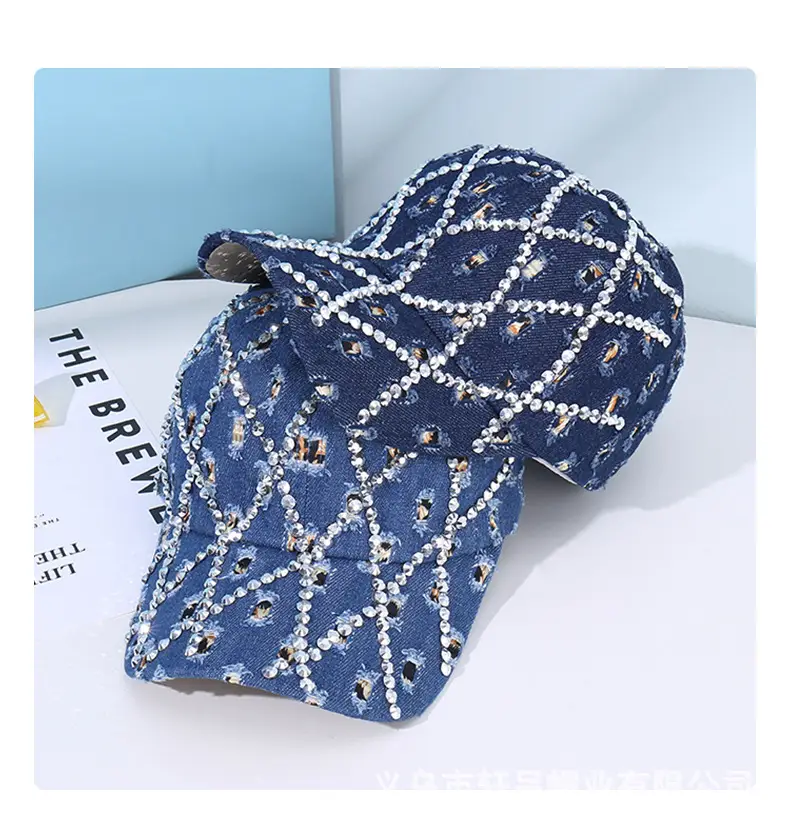 Personalized Cowboy Hat with Rhinestone & Ripped Design — feature 50