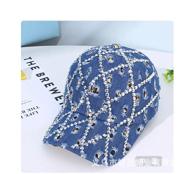 Personalized Cowboy Hat with Rhinestone & Ripped Design — feature 51