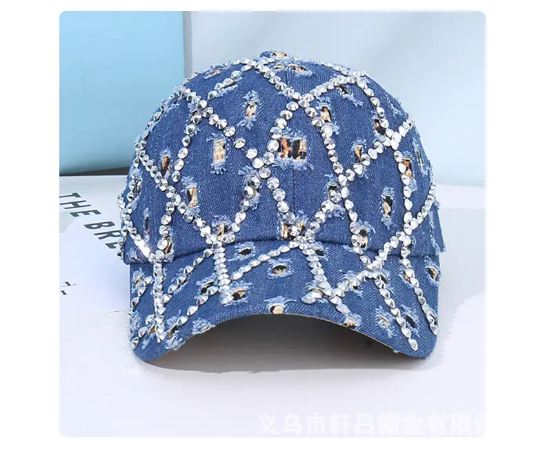 Personalized Cowboy Hat with Rhinestone & Ripped Design — feature 54