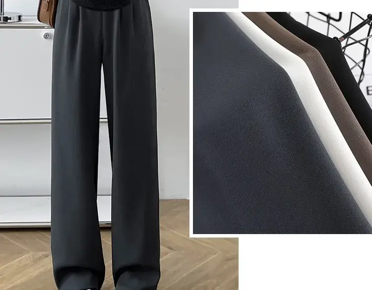 Pregnant Women Ice Silk Wide Leg Pants Black — feature 15