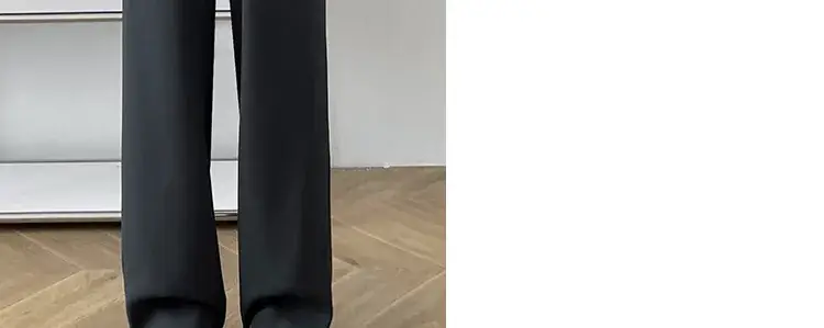 Pregnant Women Ice Silk Wide Leg Pants Black — feature 35
