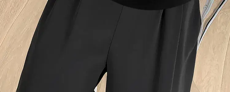 Pregnant Women Ice Silk Wide Leg Pants Black — feature 44