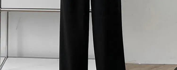 Pregnant Women Ice Silk Wide Leg Pants Black — feature 49
