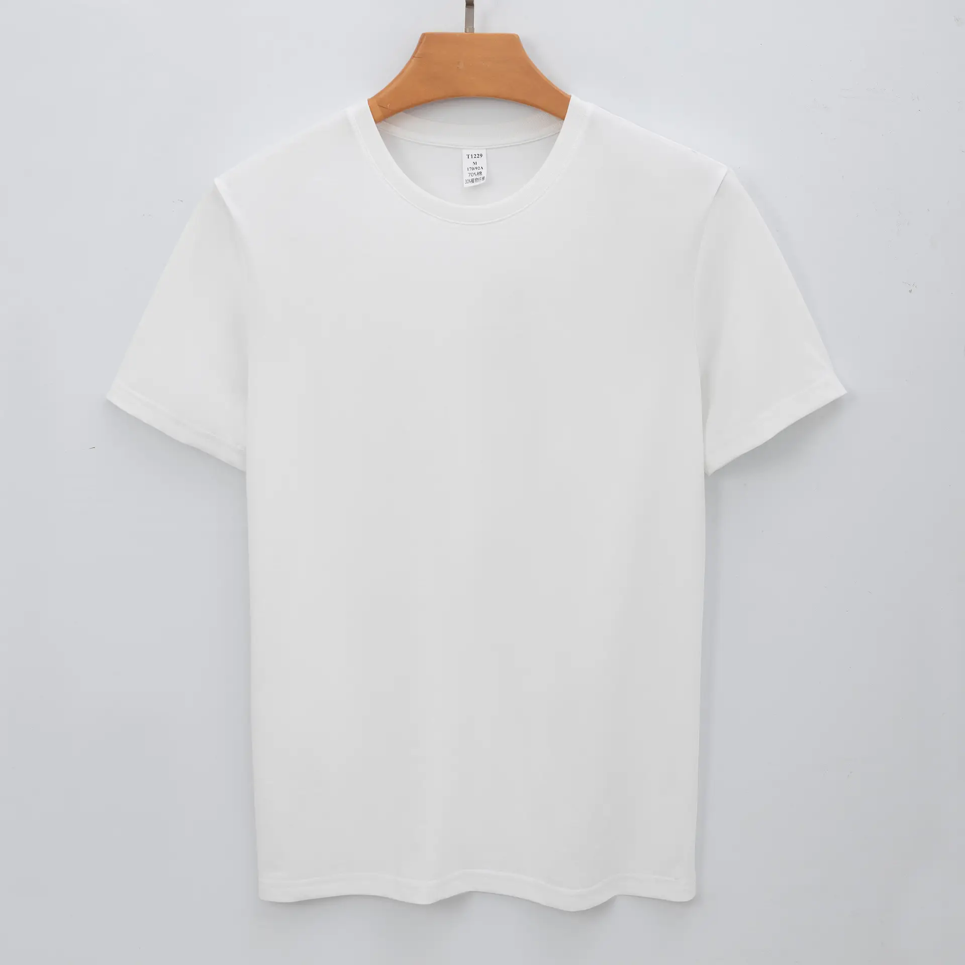 Men's Long-Lasting Cotton T-Shirt Pink Round Neck - Image 2