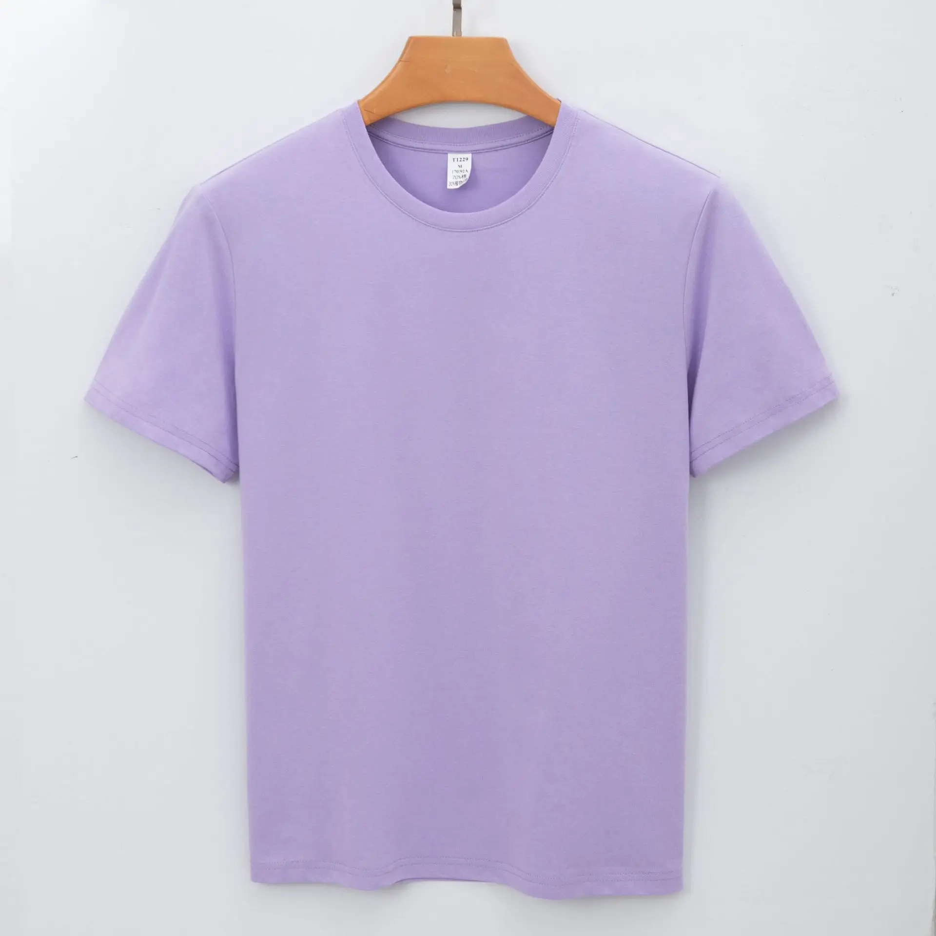 Men's Long-Lasting Cotton T-Shirt Pink Round Neck - Image 6