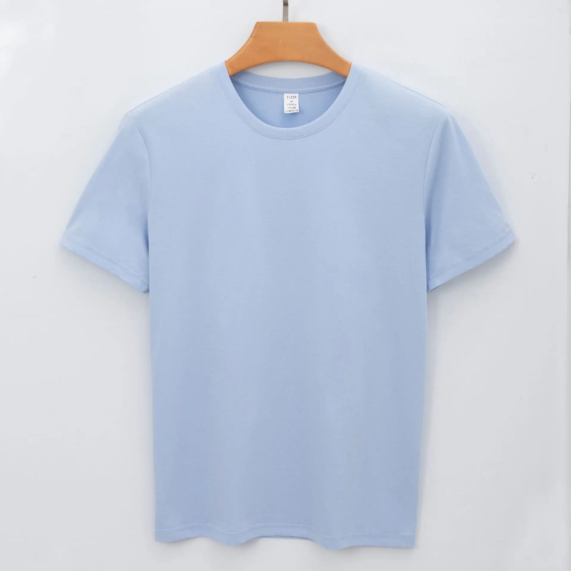 Men's Long-Lasting Cotton T-Shirt Pink Round Neck - Image 8